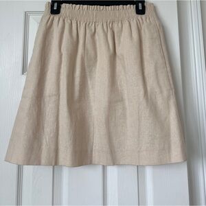 J.Crew Linen Cream Skirt